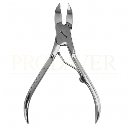 Alicate 10cm para cortar unhas das mãos. As lâminas são curvadas. material para funerárias