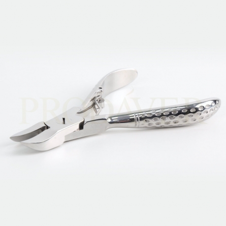 Pliers for cutting fingernails. The blades are curved. funeral instruments