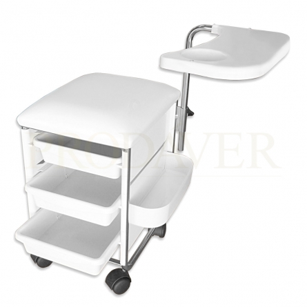 Trolley Carrinho de arrumação profissional com 3 gavetas Carrinho multiusos que poupa espaço para a casa de banho, trabalho doméstico, funerária