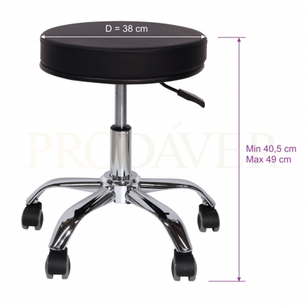 Thicker Office Stool On Wheels Swivel Adjustable Stool PU Leather Seat Stool Chair For Kitchen Stool Salon Office Massage Stool black colour