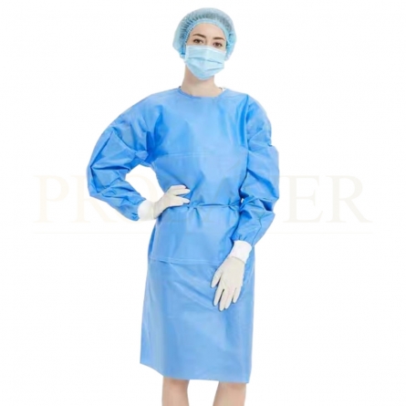 Batas de proteção descartáveis para uso médico, medical disposable protective gowns size M, 35grs, 10un.