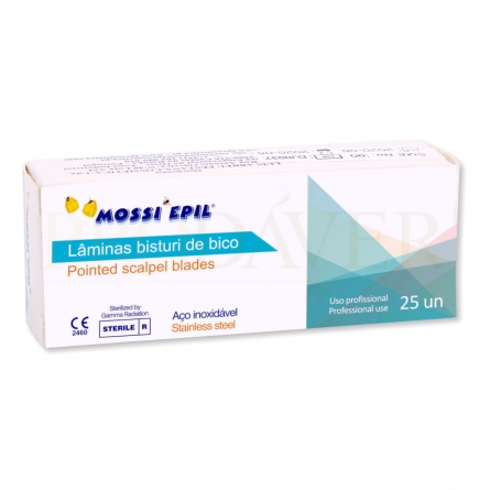 caixa de lâminas de bisturi de bico nr 62S