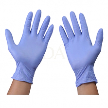 Luvas nitrilo sem pó, 3,5gr. (S) 100un, Nitrile gloves, powder free, 3,5gr. (S), 100un