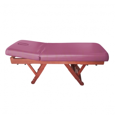 marquesa 2 corpos, orificio e almofada tampa para orificio. Tem 2 barras de apoio. fecho de encaixe para posição de pernas da marquesa e é regulável na altura. cor de vinho