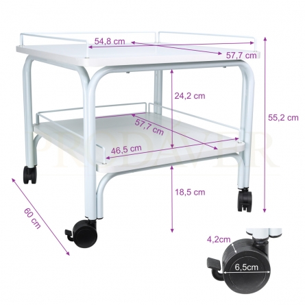 Dimensões da mesa de apoio