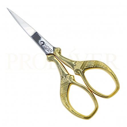 Tesoura 9cm para cortar cutículas ou unhas, com pontas finas. Em aço inoxidável. material para funerárias