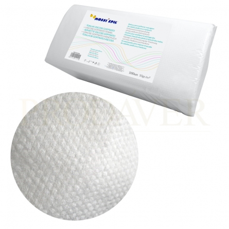 Toalhas descartáveis absorventes de viscose, macias 50gr/m2 40x80cm 100un. Disposable Soft Viscose Absorbent Towels.