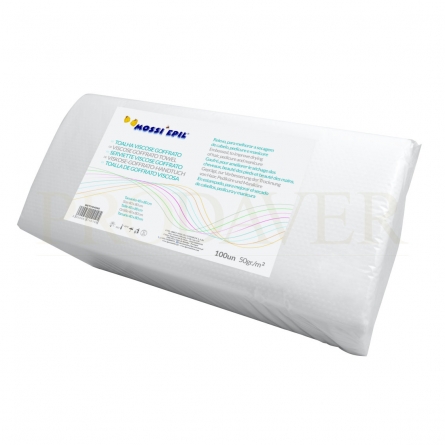 Pacote de toalhas descartáveis em viscose.